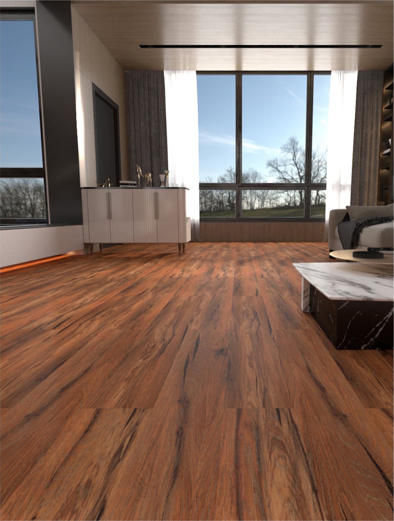 Room with Brazilian Cherry Ocean View flooring