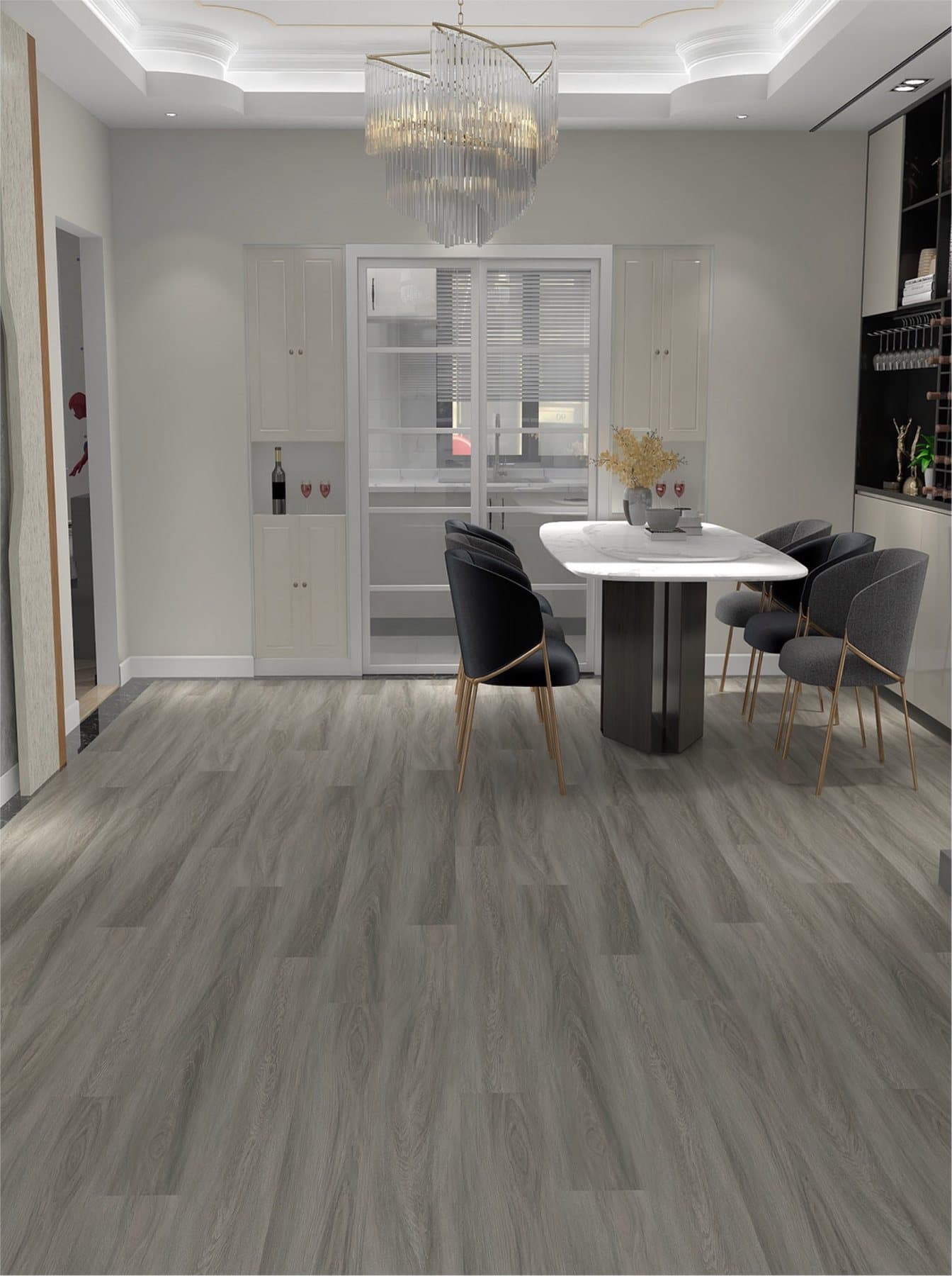 Room with Gray Ocean View flooring