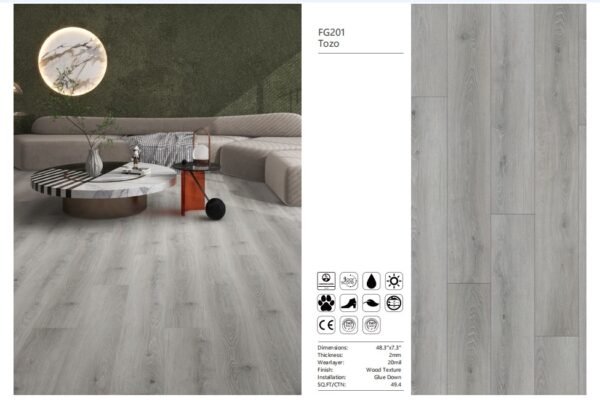 FG201 Tozo Wood Textured Laminate Flooring